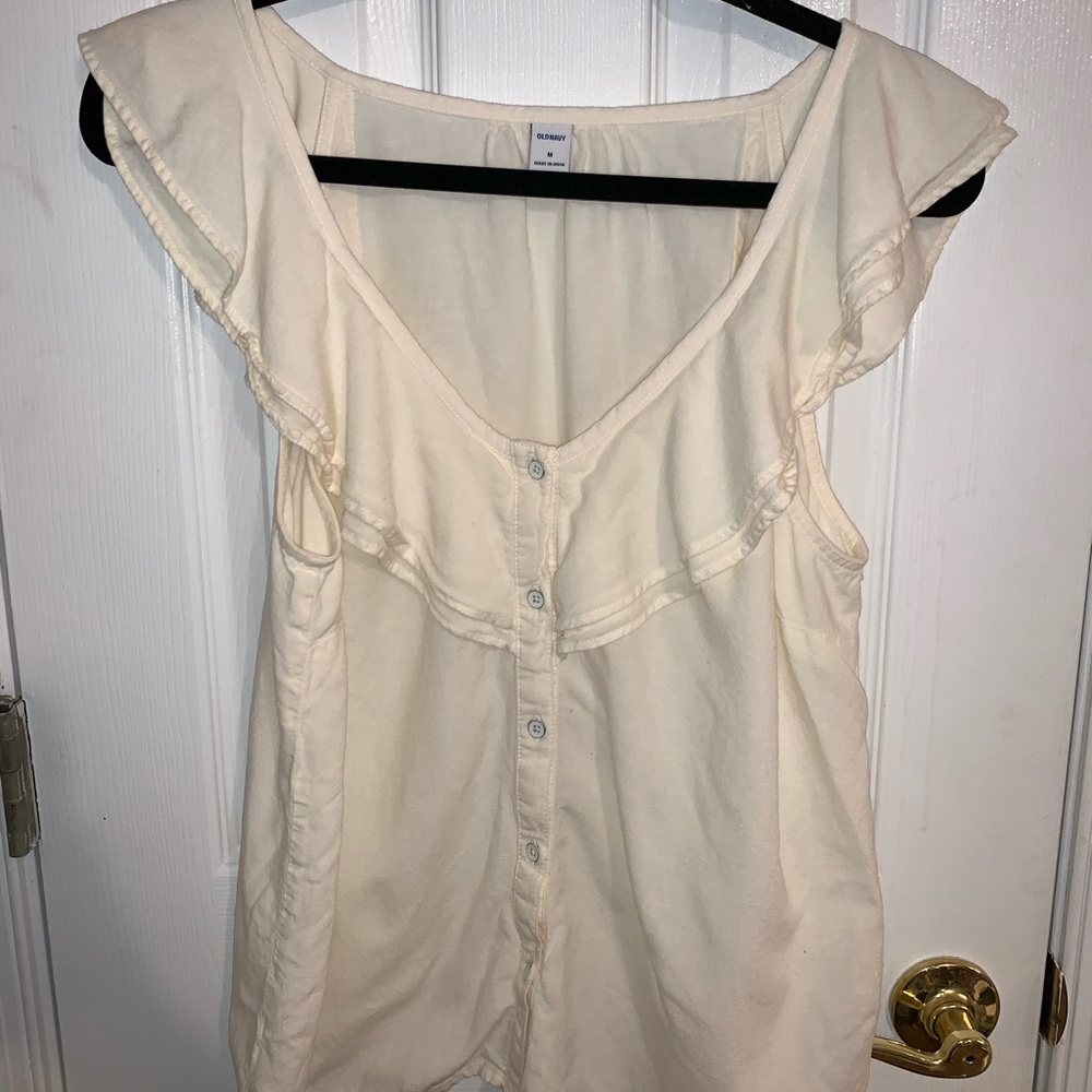 Ruffled Button Down Blouse